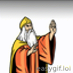 AI-generated animated GIF: Age of empires priest converting white background