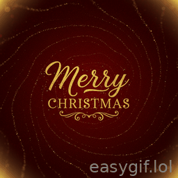 AI-generated animated GIF: merry christmas and happy new year red and gold