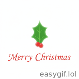 AI-generated animated GIF: merry christmas holly animation
