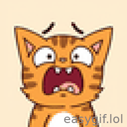 AI-generated animated GIF: panic intensifies cat shaking head