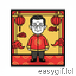 AI-generated animated GIF: singapore founder cny style dancing
