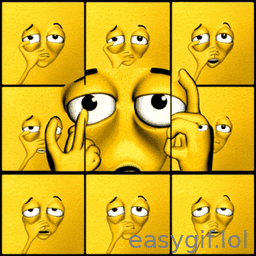 AI-generated animated GIF: thinkies emoji infinite zoom