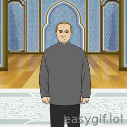 AI-generated animated GIF: vladimir putin doing ramadan